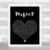 Simple Plan Perfect Black Heart Song Lyric Print