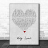 Simply Red Big Love Grey Heart Song Lyric Print