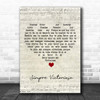 Simpre Victoriosa Simpre Victoriosa Script Heart Song Lyric Print