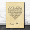 Sixpence None The Richer Kiss Me Vintage Heart Song Lyric Print