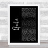 Skillet Anchor Black Script Song Lyric Print