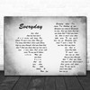 Slade Everyday Man Lady Couple Grey Song Lyric Print