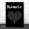 Slash Promise Black Heart Song Lyric Print