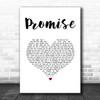 Slash Promise White Heart Song Lyric Print