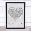 Slaughter Fly To The Angels Grey Heart Song Lyric Print