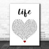 Sleeping At Last Life White Heart Song Lyric Print