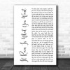 Slipknot If Rain Is What You Want White Script Song Lyric Print