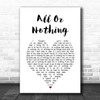 Small Faces All Or Nothing White Heart Song Lyric Print