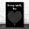 Smokey Robinson Being With You Black Heart Song Lyric Print