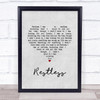 Sonny Burgess Restless Grey Heart Song Lyric Print