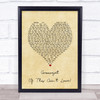 Sophie Ellis-Bextor Groovejet (If This Ain't Love) Vintage Heart Song Lyric Print