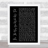 Steps It's The Way You Make Me Feel Black Script Song Lyric Print