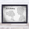 Stereophonics Just Looking Man Lady Couple Grey Song Lyric Print