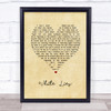 Stereophonics White Lies Vintage Heart Song Lyric Print