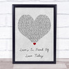Stevie Wonder Love's In Need Of Love Today Grey Heart Song Lyric Print