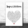 Stevie Wonder Superstition White Heart Song Lyric Print