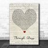 Stone Sour Through Glass Script Heart Song Lyric Print