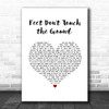 Stoney LaRue Feet Don't Touch the Ground White Heart Song Lyric Print