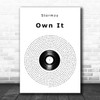 Stormzy Own It Vinyl Record Song Lyric Print