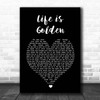 Suede Life is Golden Black Heart Song Lyric Print