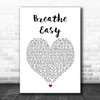 Sugababes Breathe Easy White Heart Song Lyric Print