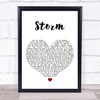 SuRie Storm White Heart Song Lyric Print