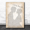 Michael Buble Call Me Irresponsible Man Lady Bride Groom Song Lyric Music Wall Art Print