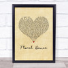 Terry Wogan Floral Dance Vintage Heart Song Lyric Print