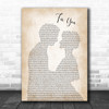 Coldplay Fix You Man Lady Bride Groom Wedding Song Lyric Music Wall Art Print