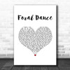 Terry Wogan Foral Dance White Heart Song Lyric Print