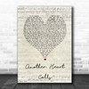 The All-American Rejects Another Heart Calls Script Heart Song Lyric Print