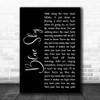 The Allman Brothers Band Blue Sky Black Script Song Lyric Print