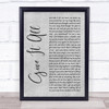 The Amity Affliction Give It All Grey Rustic Script Song Lyric Print