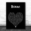 The Bachelors Diane Black Heart Song Lyric Print