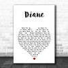 The Bachelors Diane White Heart Song Lyric Print