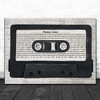 The Beatles Penny Lane Music Script Cassette Tape Song Lyric Print