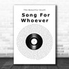 The Beautiful South Song For Whoever Vinyl Record Song Lyric Print