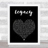 The Cadillac Three Legacy Black Heart Song Lyric Print