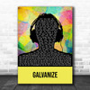 The Chemical Brothers Galvanize Multicolour Man Headphones Song Lyric Print