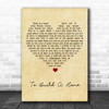 The Cinematic Orchestra To Build A Home Vintage Heart Song Lyric Print