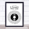 The Clash I Fought The Law Vinyl Record Song Lyric Print