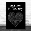 The Communards Don't Leave Me This Way Black Heart Song Lyric Print