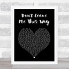 The Communards Don't Leave Me This Way Black Heart Song Lyric Print