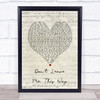 The Communards Don't Leave Me This Way Script Heart Song Lyric Print