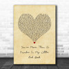 The Drifters You're More Than A Number In My Little Red Book Vintage Heart Song Lyric Print