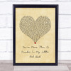 The Drifters You're More Than A Number In My Little Red Book Vintage Heart Song Lyric Print