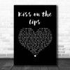 The Dualers Kiss on the Lips Black Heart Song Lyric Print