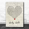 The Fratellis Baby Doll Script Heart Song Lyric Print
