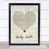 The Fratellis Baby Doll Script Heart Song Lyric Print