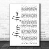 The Housemartins Happy Hour White Script Song Lyric Print